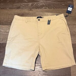 RAINFOREST Men's Beige Flat Front Shorts